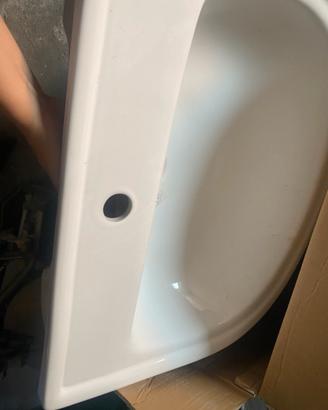 Lavandino semincasso bianco