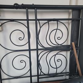 Letto ferro battuto con rete a doghe
