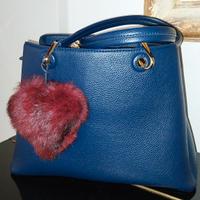Cuore pelo rosso e nero  accessorio borse e zaini