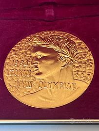 Medaglia commemorativa giochi olimpici tokyo 1964