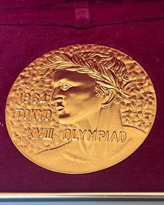Medaglia commemorativa giochi olimpici tokyo 1964