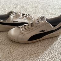 Scarpe puma bianche e nere basse numero 44,5