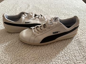 Scarpe puma bianche e nere basse numero 44,5