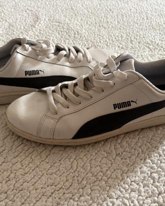 Scarpe puma bianche e nere basse numero 44,5