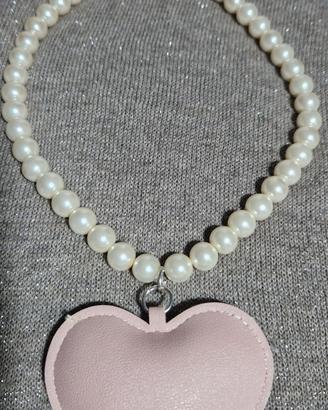 collana bigiotteria con ciondolo cuore