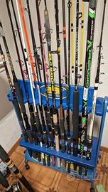 lotto canne da pesca e mulinelli nuovi