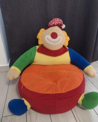 poltrona bambini a forma di pagliaccio 