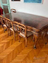 Tavolo e sedie chippendale