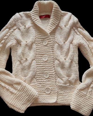 Cardigan/Maglione Virgin Ware Lana Bianco