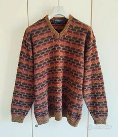 Maglione vintage '90 Bramante, fantasia multicolor