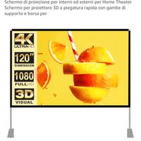 Schermo per proiettore 120 pollici HD 4K