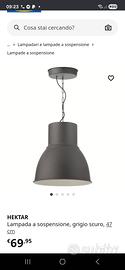 Lampadario Ikea grigio scuro