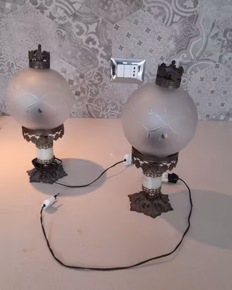 Coppia di Lampade da Tavolo Vintage