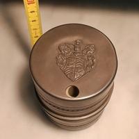 portasigarette da tavolo in peltro vintage