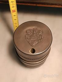 portasigarette da tavolo in peltro vintage