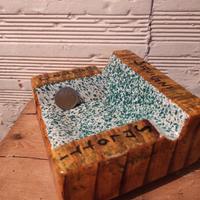 posacenere pubblicitario vintage in ceramica 