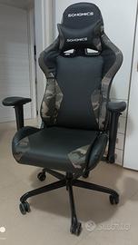 Sedia Gaming Camouflage pelle/tessuto