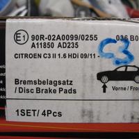 Coppia pastiglie anteriori citroen