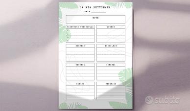 Planner Settimanale - PDF Stampabile