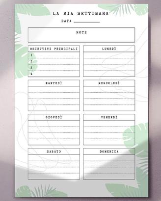 Planner Settimanale - PDF Stampabile