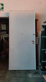 Porta blindata bianca legno 100 x 240 cm