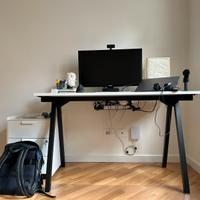 Scrivania IKEA Trotten 120x70 bianco/antracite