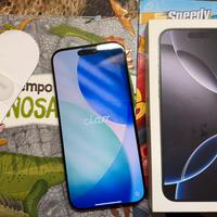 Iphone 16 pro max 256 gb con cover originale.