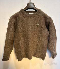 lacoste maglione marrone uomo lana taglia 4