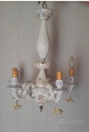 lampadario  con fiorellini 