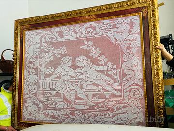 quadro lavorato all'uncinetto 