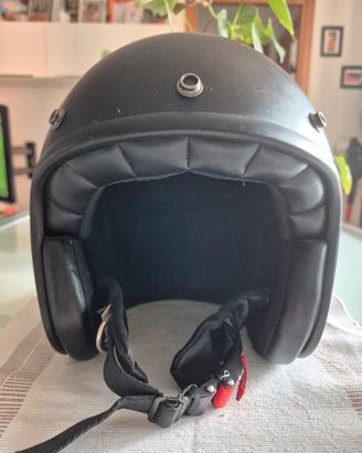 Casco jet Carburo Epic II EXTRA FIT in fibra Nero 