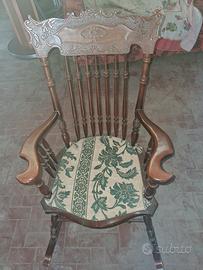 Sedia a dondolo vintage