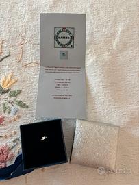 Anello solitario in oro bianco con pietra diamante
