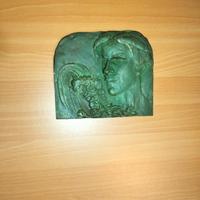  tegola da parete volto di un uomo artigianale 