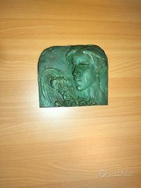  tegola da parete volto di un uomo artigianale 