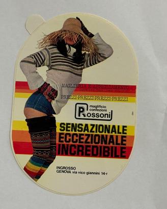 ADESIVO ABBIGLIAMENTO MAGLIERIA GENOVA STICKER VIN