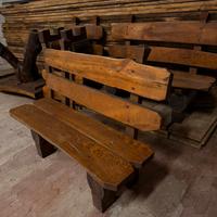 Coppia di Panche in legno da tre posti