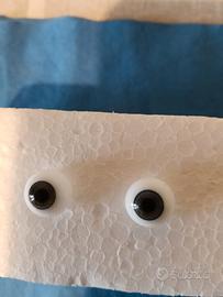 Coppia occhi in vetro soffiato per bambole 