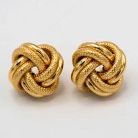 Orecchini a nodo in oro giallo 18 kt E.191