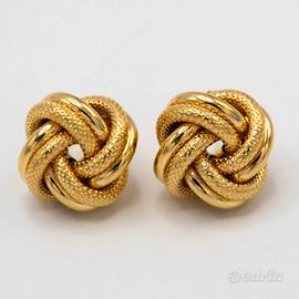 Orecchini a nodo in oro giallo 18 kt E.191