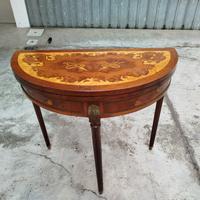 Tavolino consolle antico intarsiato – Apribile