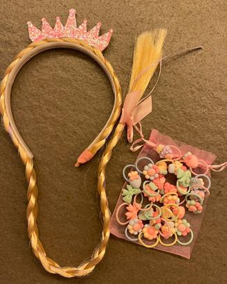 Cerchietto principessa + set elastici