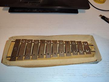 Xilofono giocattolo con scatola metallo legno