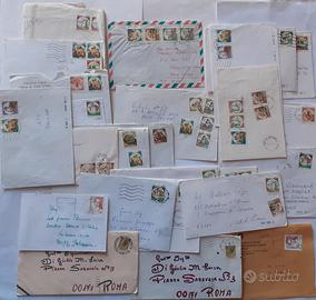 lotto buste con francobolli repubblica italiana 