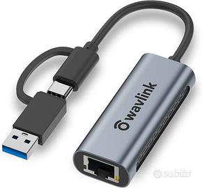 WAVLINK Adattatore USB-C/USB-A a Ethernet 2.5G