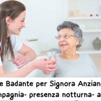 Mi rendo disponibile come badante per anziana sola