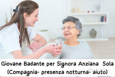 Mi rendo disponibile come badante per anziana sola