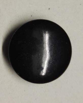 Bottone Nero Liscio 18mm
