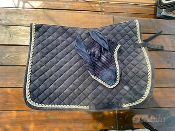 Set sottosella e cuffietta cavallo equitazione