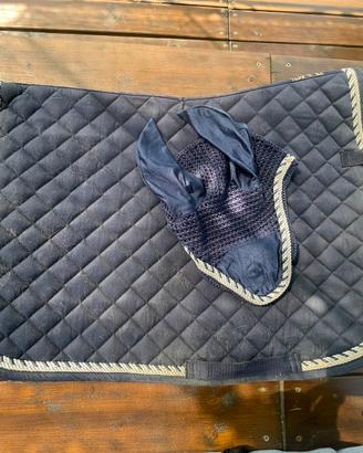 Set sottosella e cuffietta cavallo equitazione